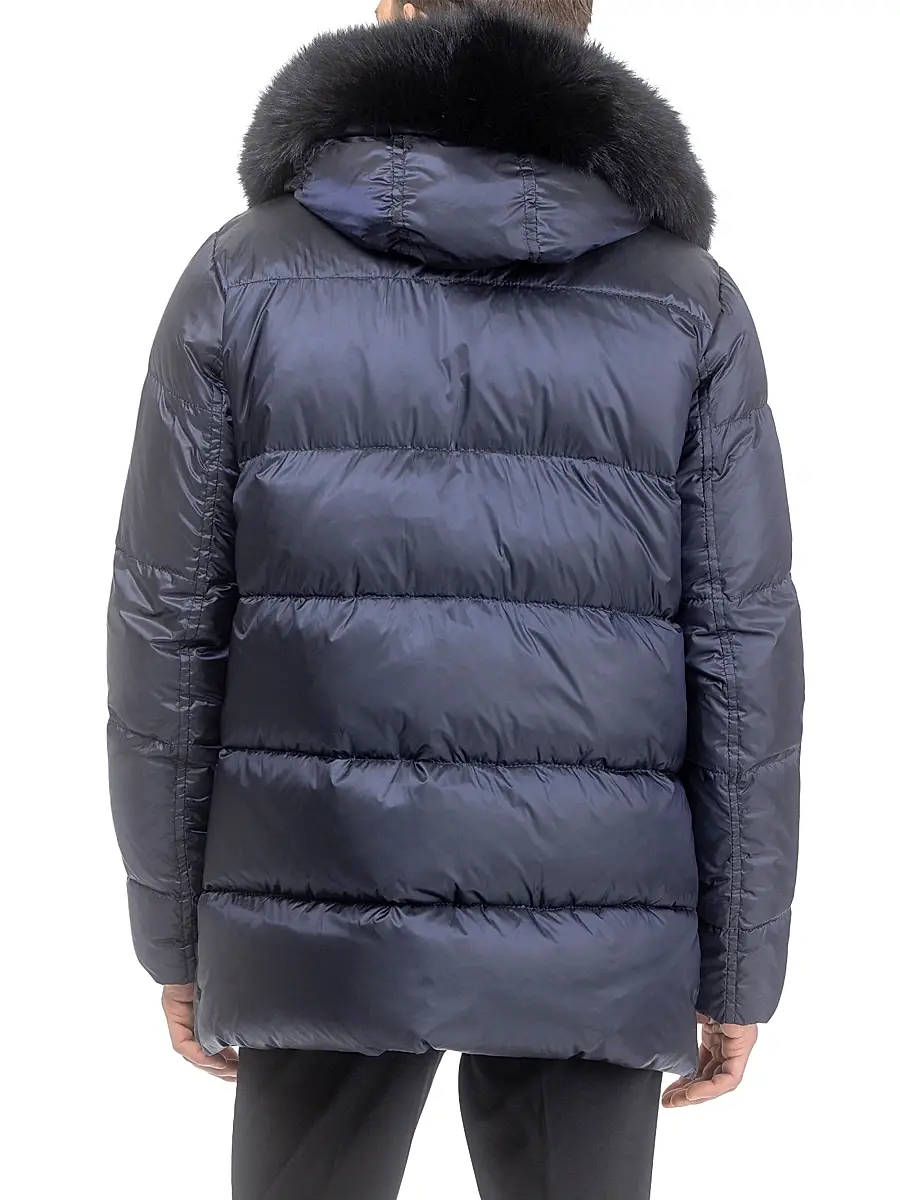 Gorski Men's Apres-Ski Jacket with Detachable Toscana Lamb Hood Trim | Thumbnail 3 Gorski Men's Apres-Ski Jacket with Detachable Toscana Lamb Hood Trim | Thumbnail 3