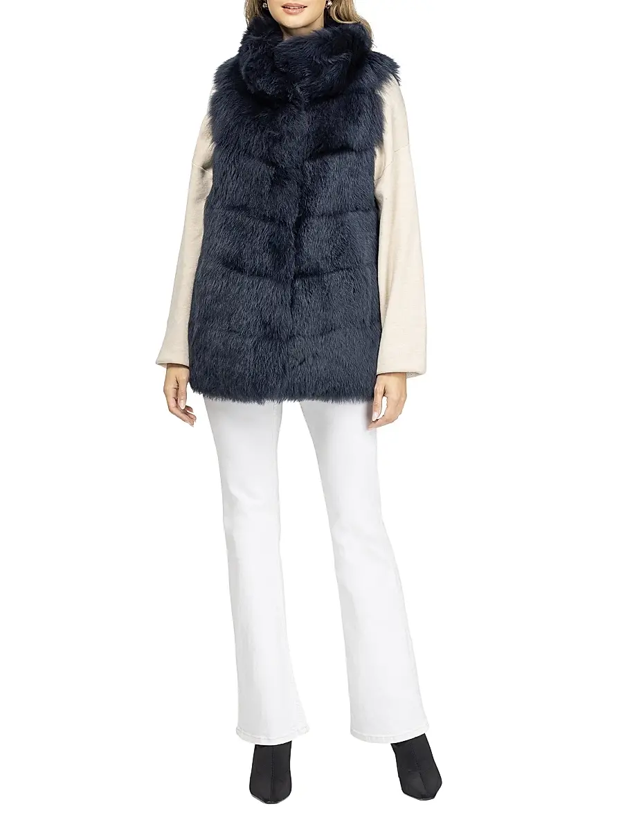 Gorski Women's Reversible Merinillo Shearling Lamb Vest | Thumbnail 5 Gorski Women's Reversible Merinillo Shearling Lamb Vest | Thumbnail 5