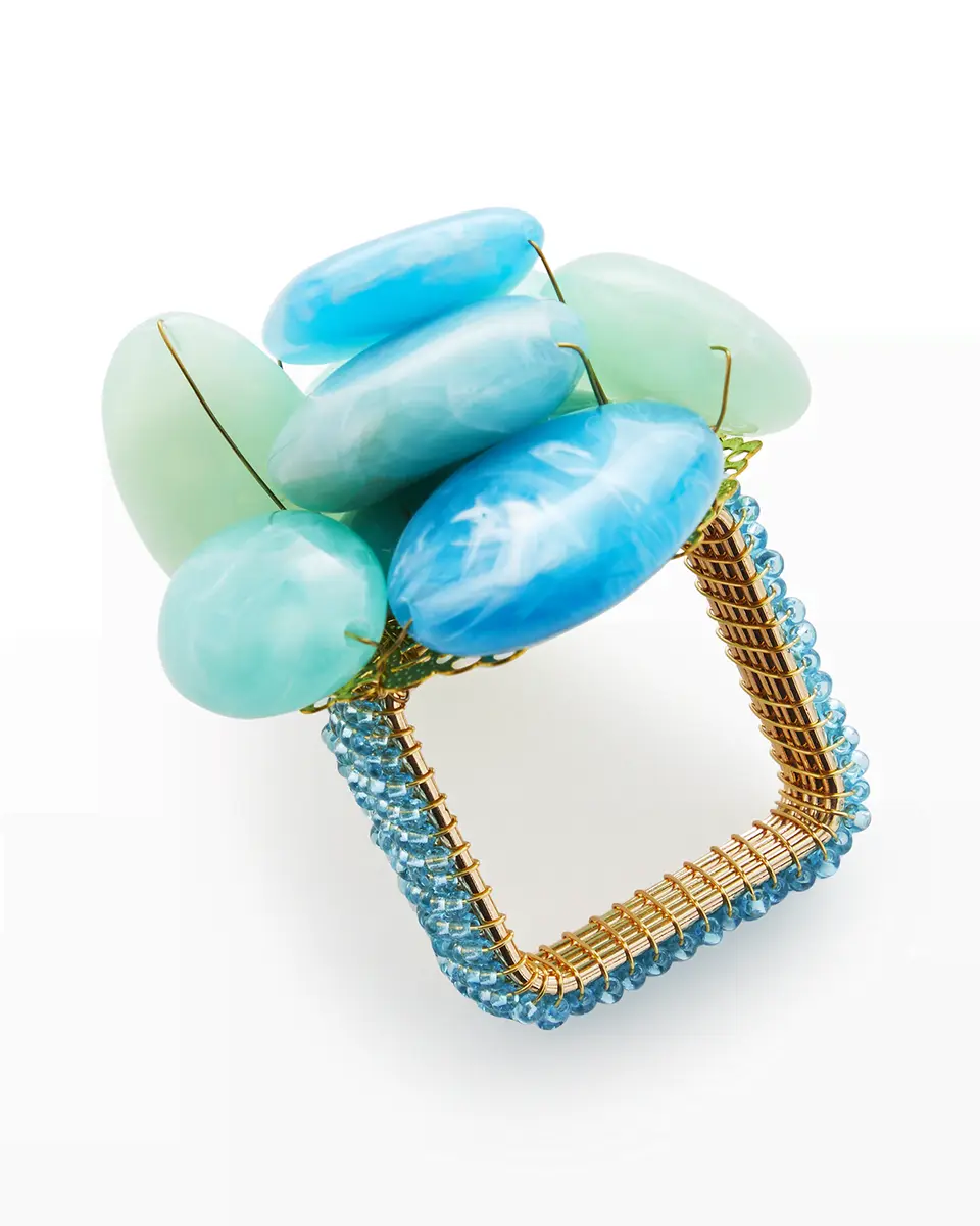 Kim Seybert Sea Stone Napkin Ring | Thumbnail 2 Kim Seybert Sea Stone Napkin Ring | Thumbnail 2