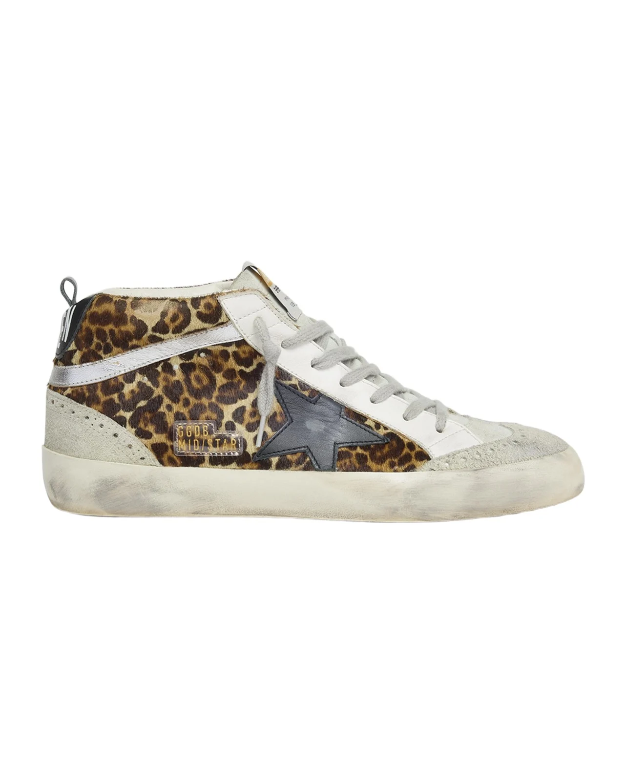 Mid Star Leopard-Print Leather Sneakers