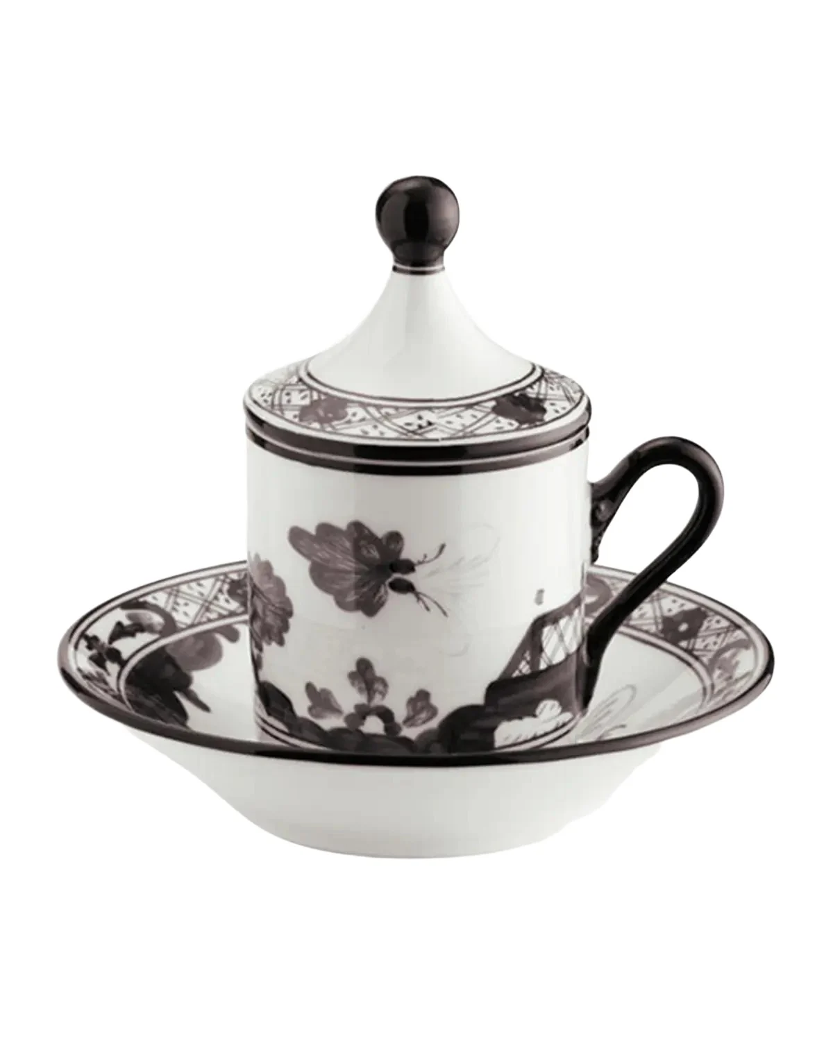GINORI 1735 Oriente Italiano Empire-Style Coffee Cups & Saucers, Set of 2