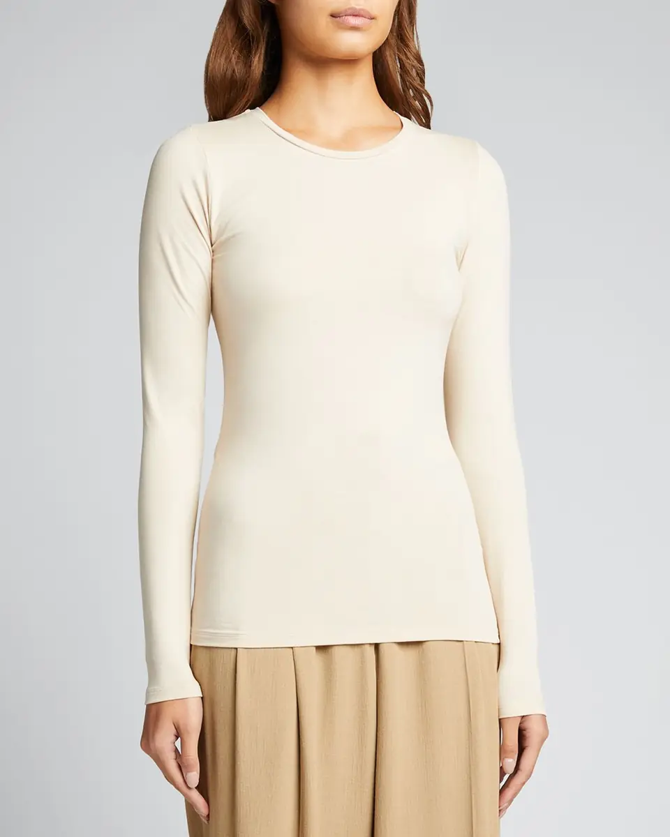 MAJESTIC FILATURES Soft Touch Flat-Edge Long-Sleeve Crewneck Top | Thumbnail 4 MAJESTIC FILATURES Soft Touch Flat-Edge Long-Sleeve Crewneck Top | Thumbnail 4