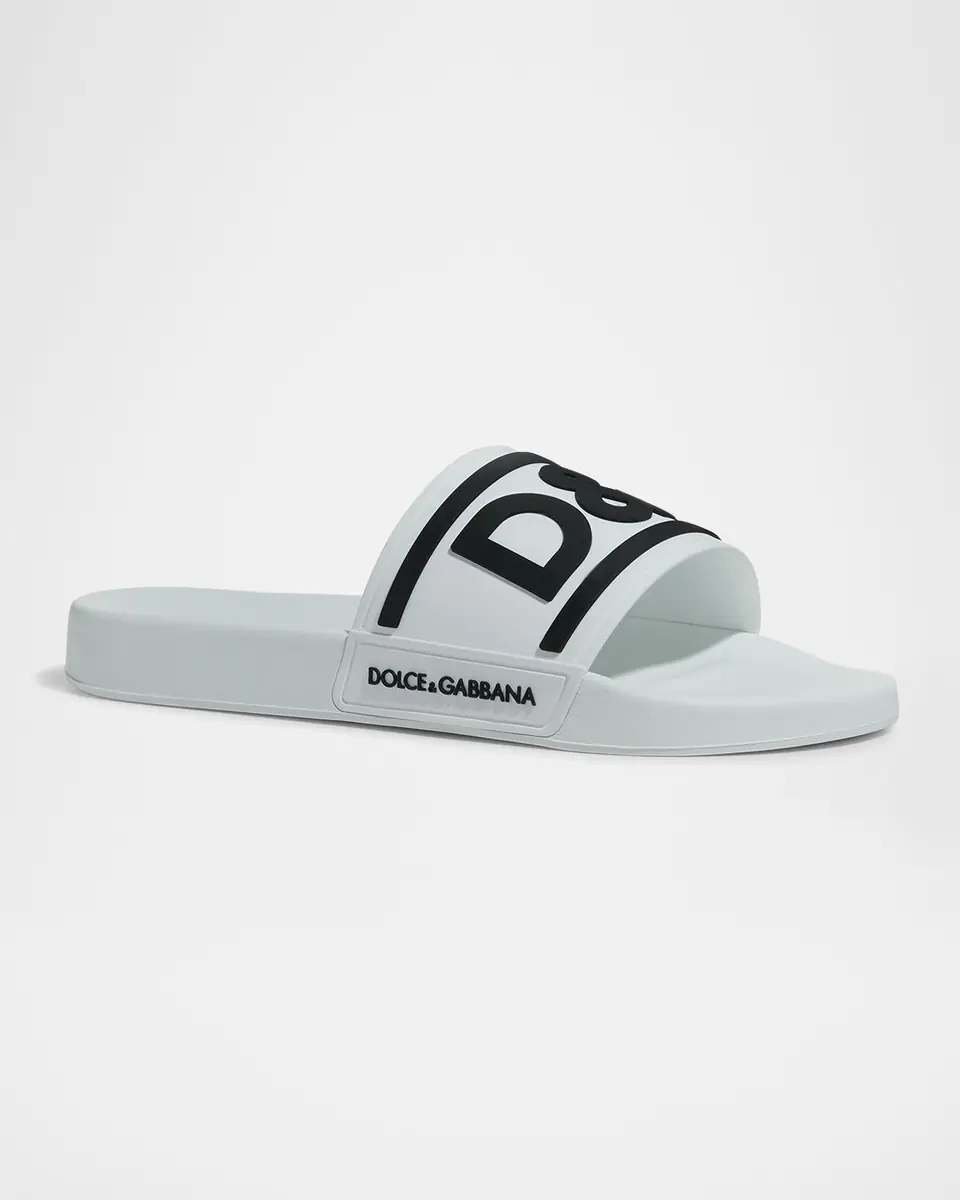 Dolce & Gabbana Men's Logo Pool Slides | Thumbnail 4