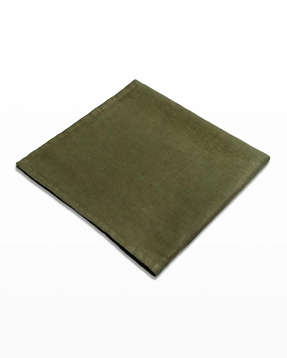L'Objet Linen Sateen Napkin S4 Green | Thumbnail 2 L'Objet Linen Sateen Napkin S4 Green | Thumbnail 2
