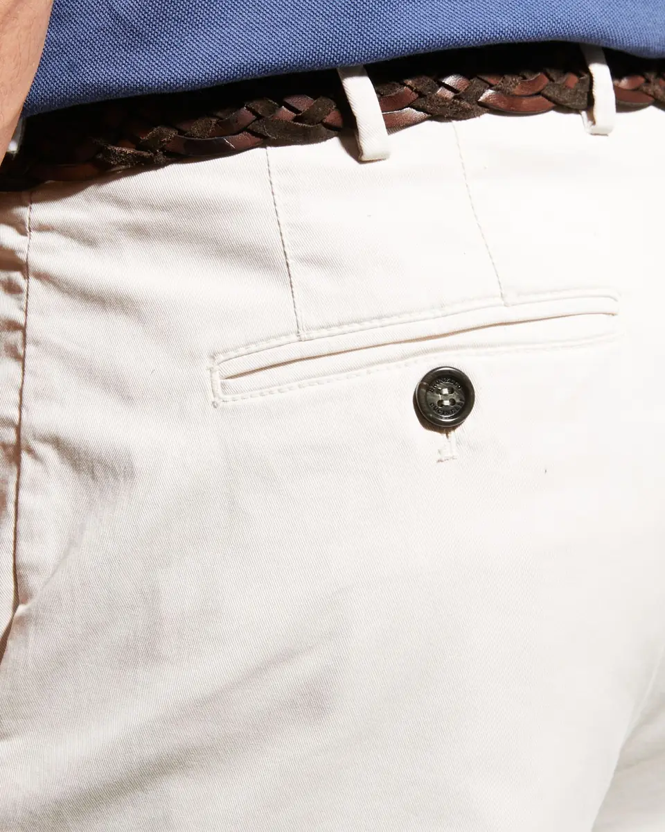 Brunello Cucinelli Men's American Pima Italian-Fit Chino Trousers | Thumbnail 5