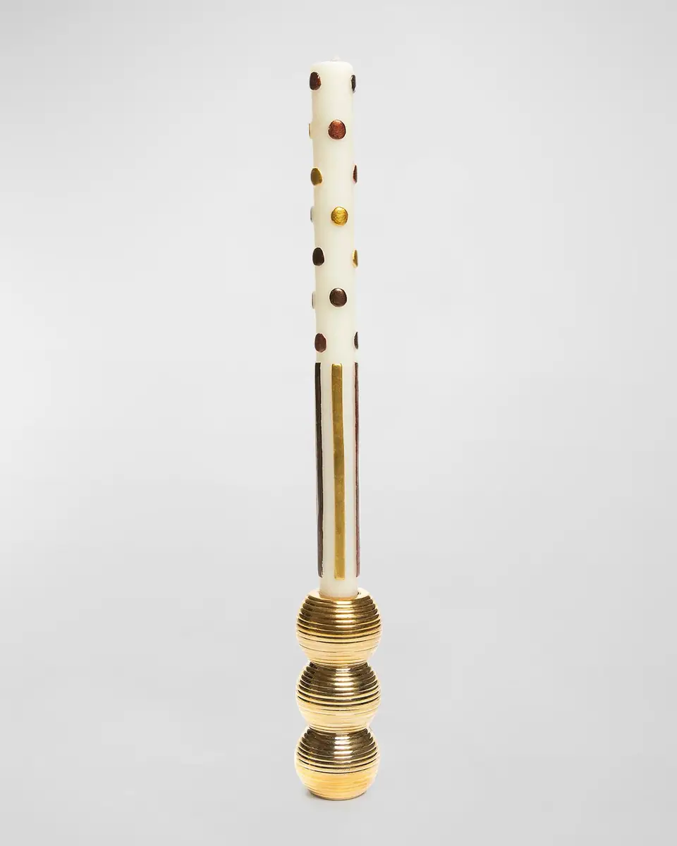 MacKenzie-Childs Ribbed Triple Sphere Candle Holder | Thumbnail 2