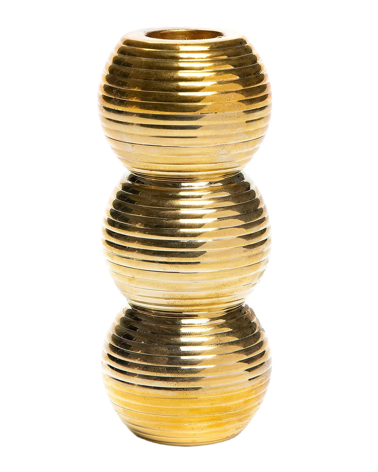 MacKenzie-Childs Ribbed Triple Sphere Candle Holder