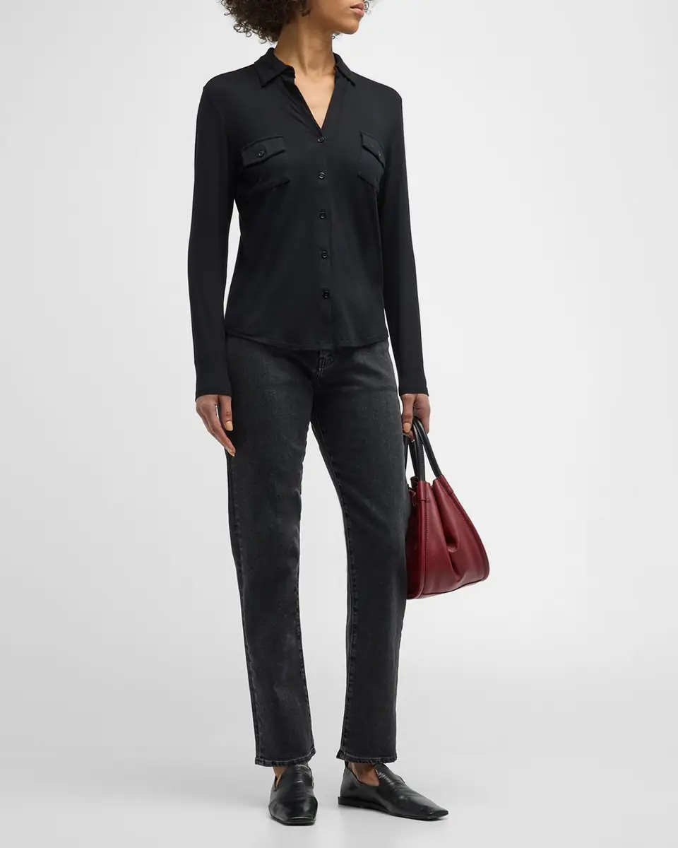 MAJESTIC FILATURES Soft Touch Button-Down Shirt with Pockets | Thumbnail 2 MAJESTIC FILATURES Soft Touch Button-Down Shirt with Pockets | Thumbnail 2