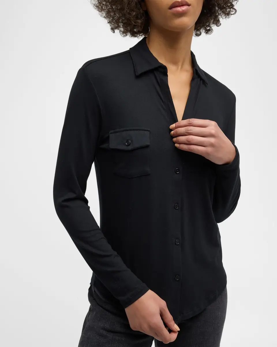 MAJESTIC FILATURES Soft Touch Button-Down Shirt with Pockets | Thumbnail 7 MAJESTIC FILATURES Soft Touch Button-Down Shirt with Pockets | Thumbnail 7