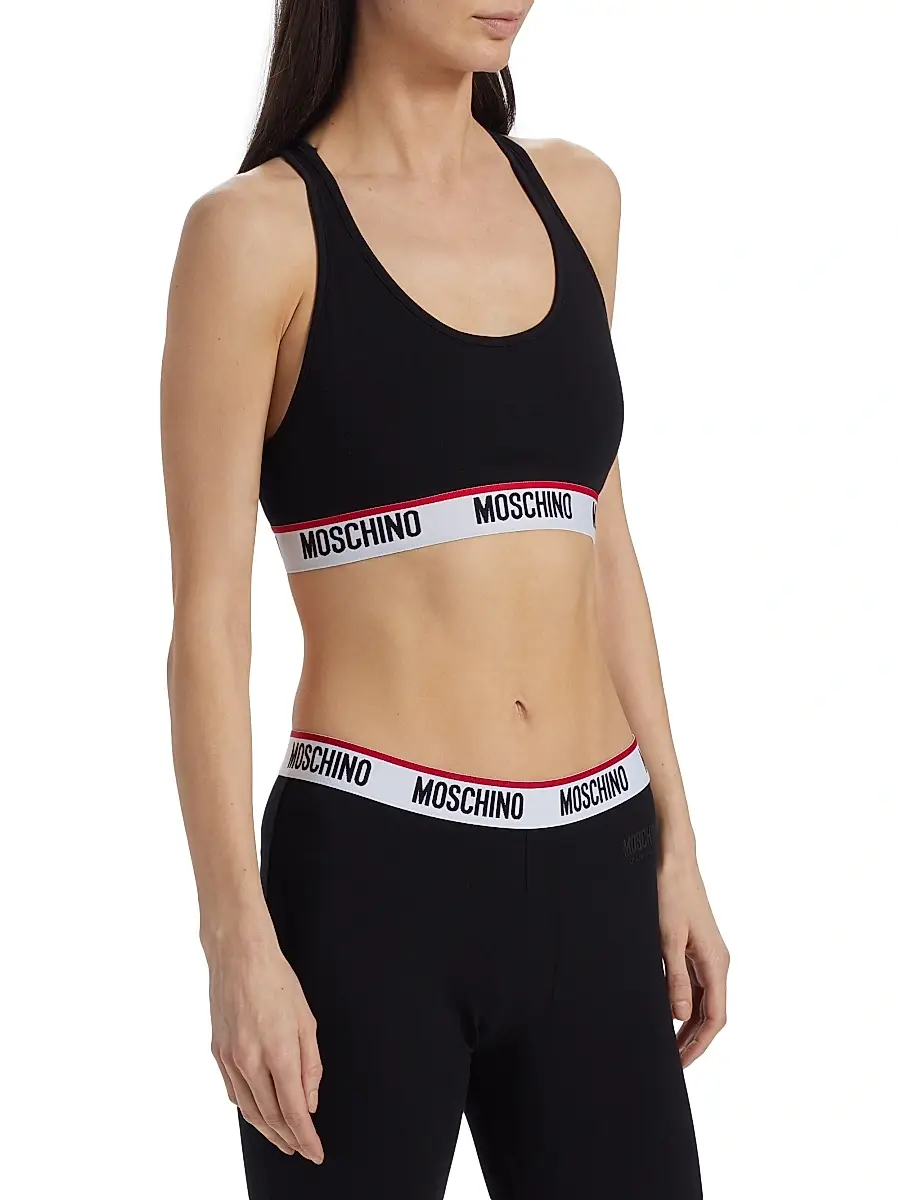 MOSCHINO Women's Logo Tape Bra | Thumbnail 4 MOSCHINO Women's Logo Tape Bra | Thumbnail 4