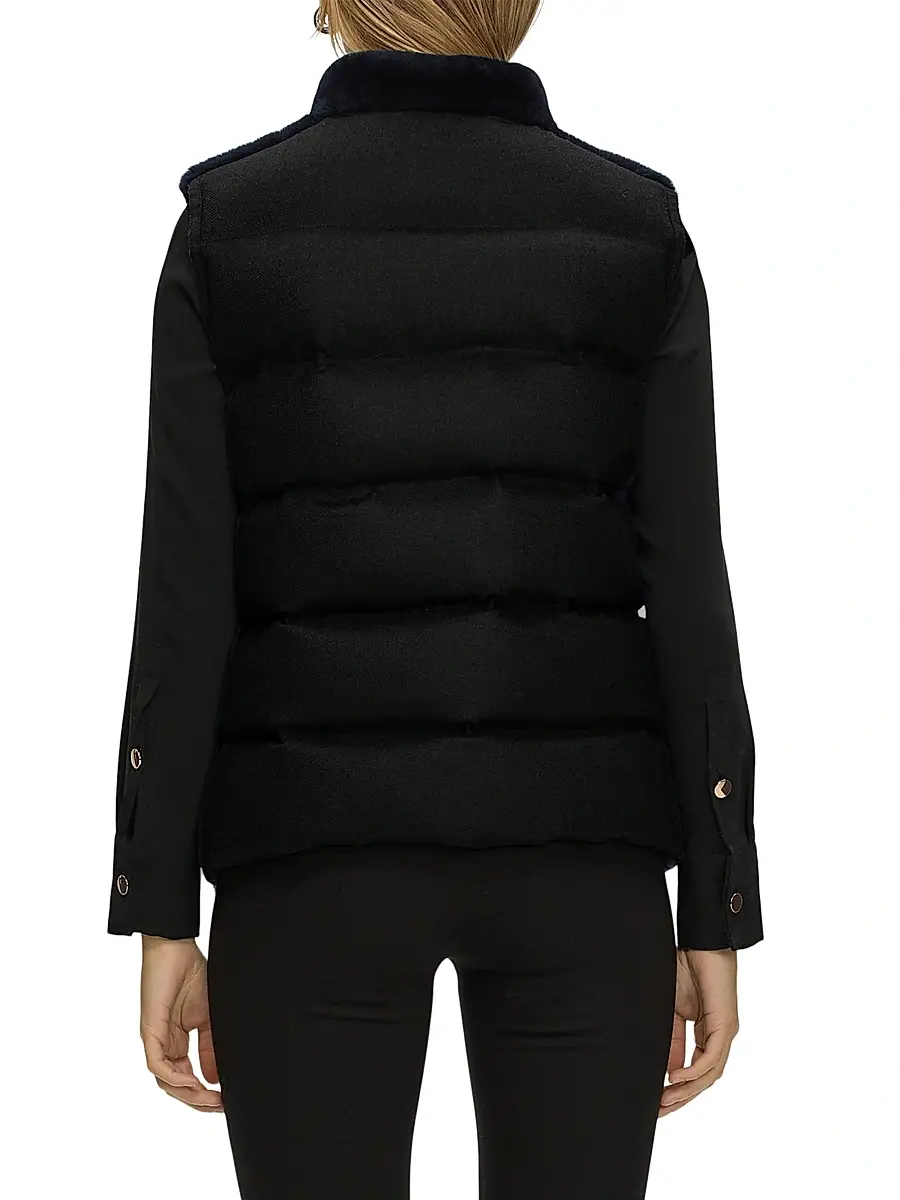 Gorski Women's Reversible Select Shearling Lamb Vest | Thumbnail 5