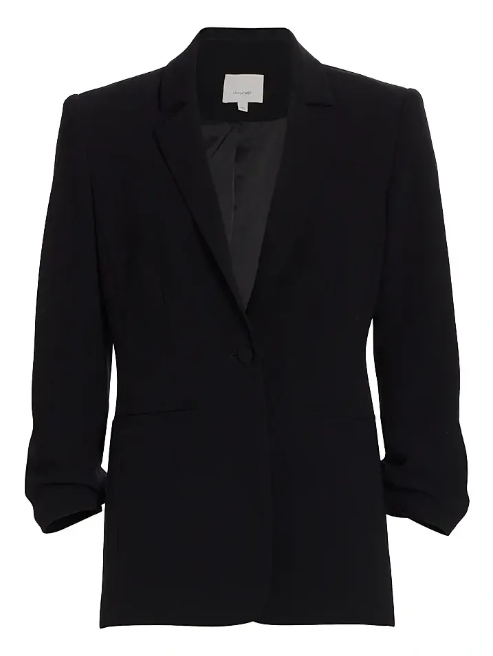 Women's Khloe Crepe Ruched Blazer