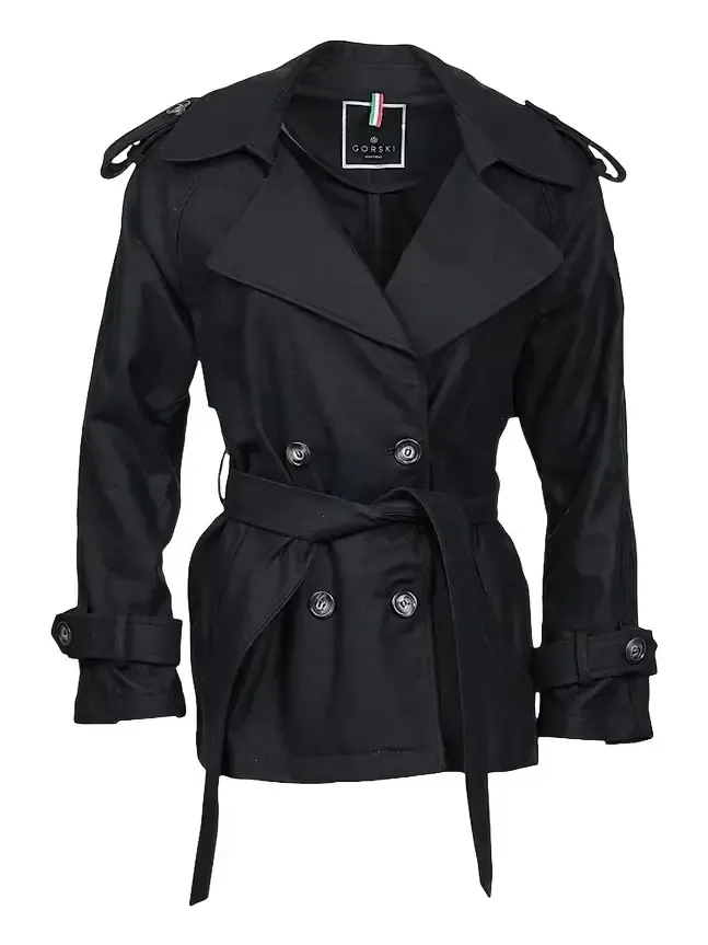 Gorski Women's Belted Trench Jacket Crafted with Vitale Barberis Wool