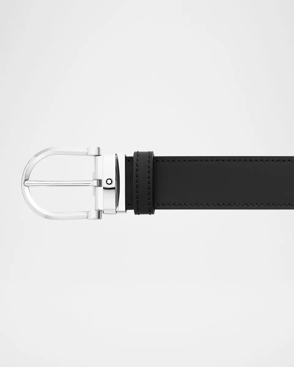 Montblanc Men's Leather Buckle Belt | Thumbnail 2