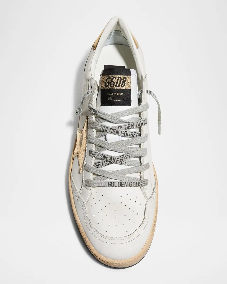 Golden Goose Ball Star Mixed Leather Low-Top Sneakers | Thumbnail 5 Golden Goose Ball Star Mixed Leather Low-Top Sneakers | Thumbnail 5