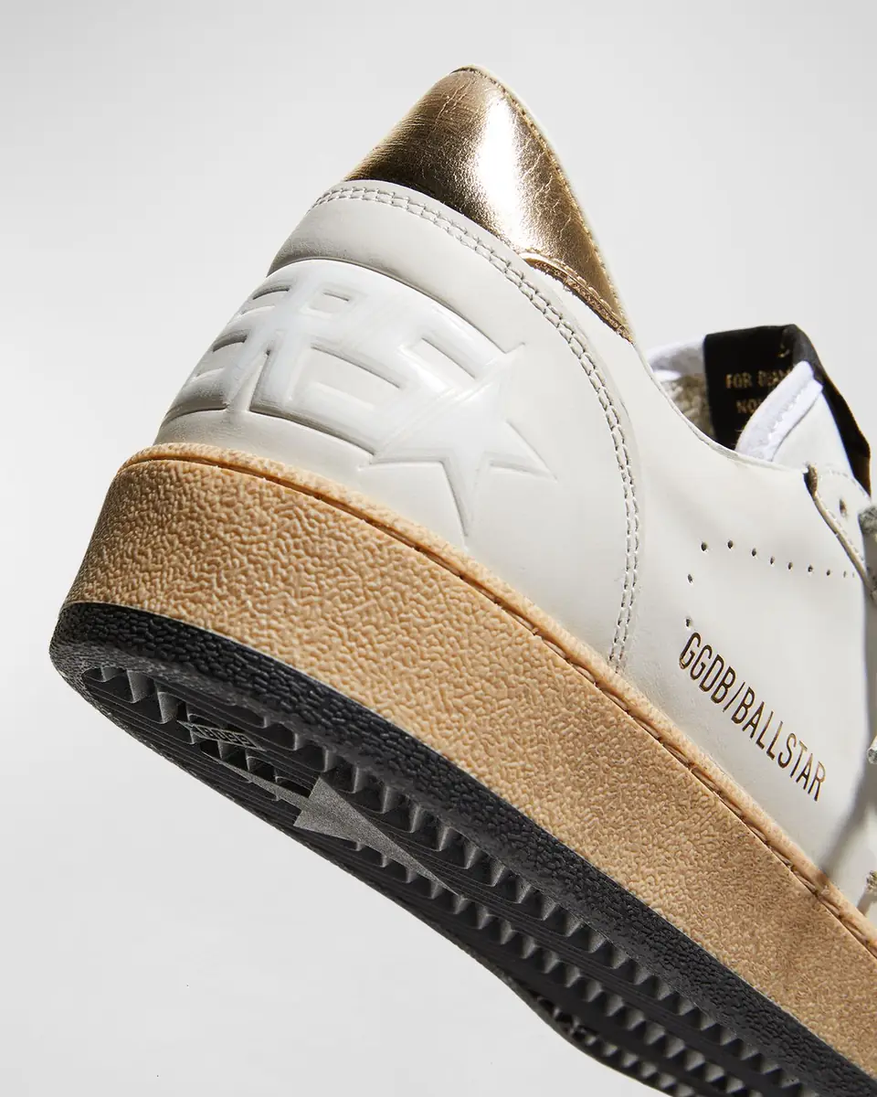 Golden Goose Ball Star Mixed Leather Low-Top Sneakers | Thumbnail 7 Golden Goose Ball Star Mixed Leather Low-Top Sneakers | Thumbnail 7
