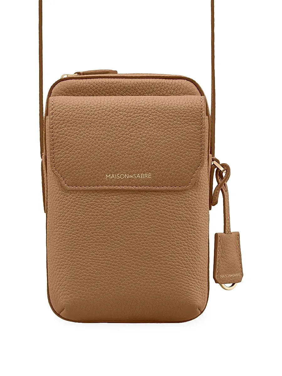 MAISON de SABRÉ Leather Zip Phone Pouch | Thumbnail 3 MAISON de SABRÉ Leather Zip Phone Pouch | Thumbnail 3