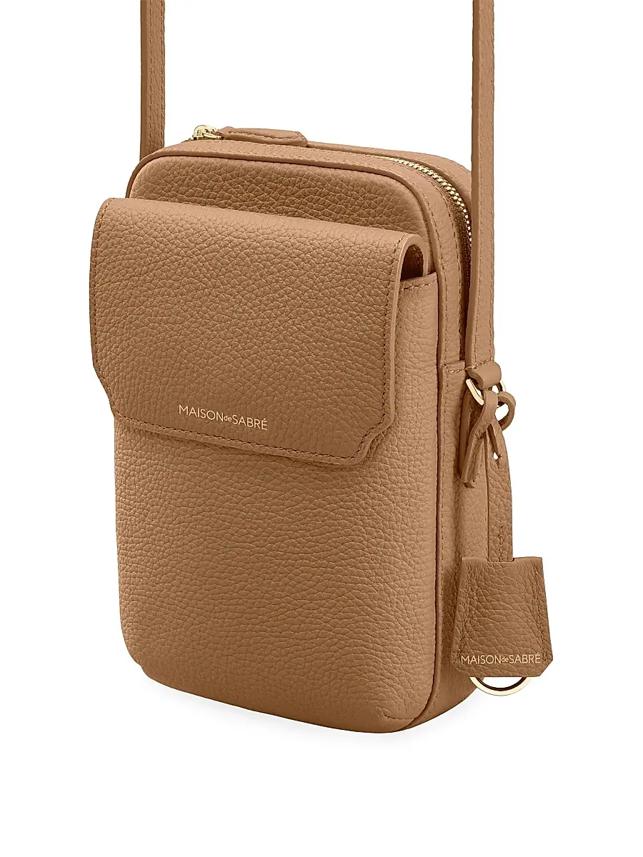 MAISON de SABRÉ Leather Zip Phone Pouch | Thumbnail 5 MAISON de SABRÉ Leather Zip Phone Pouch | Thumbnail 5
