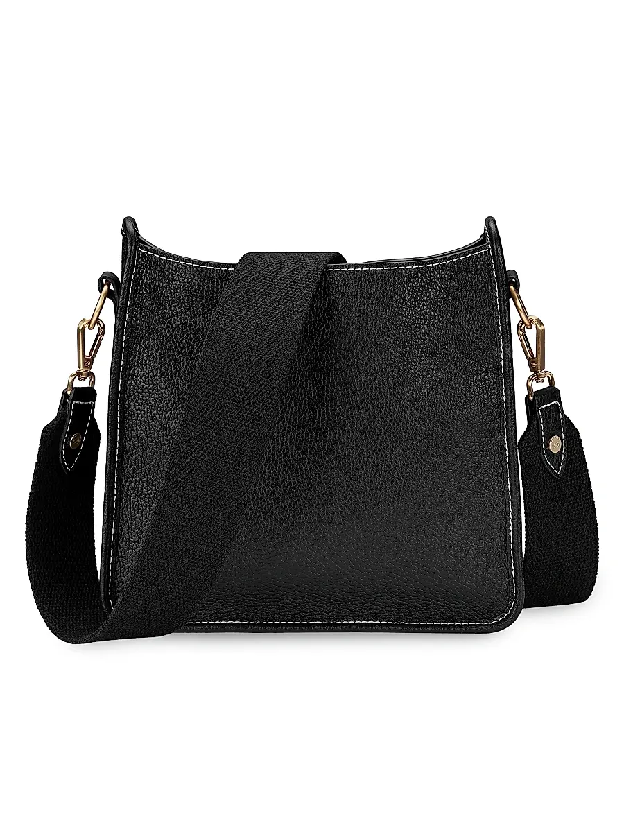 GiGi New York Women's Elle Marching Horse Leather Crossbody Bag - Black | Image 1 GiGi New York Women's Elle Marching Horse Leather Crossbody Bag - Black | Image 1