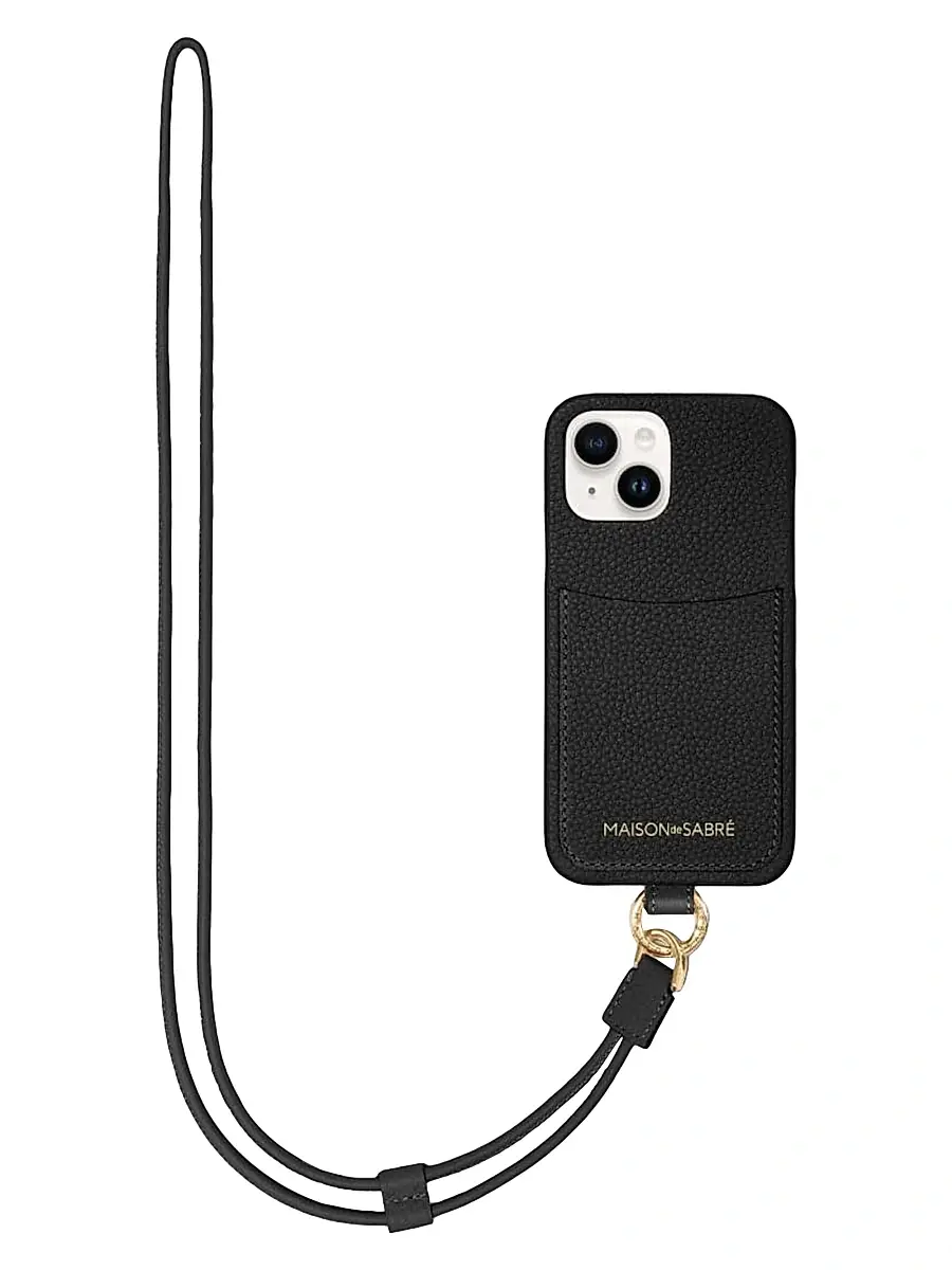 MAISON de SABRÉ Women's Sling Phone Case (iPhone 15) - Black Caviar | Image 1 MAISON de SABRÉ Women's Sling Phone Case (iPhone 15) - Black Caviar | Image 1