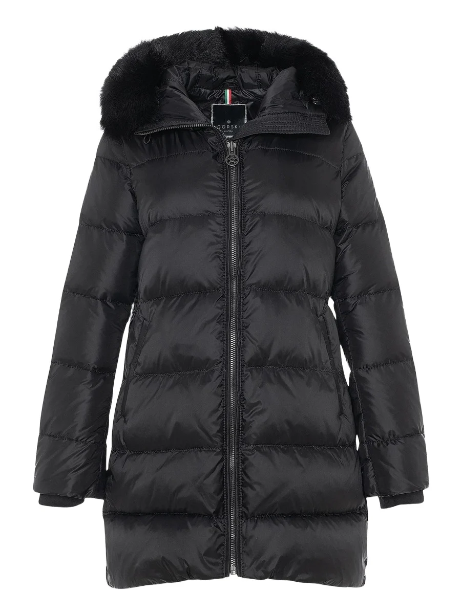 Gorski Women's Apres-Ski Jacket with Detachable Toscana Lamb Hood Trim