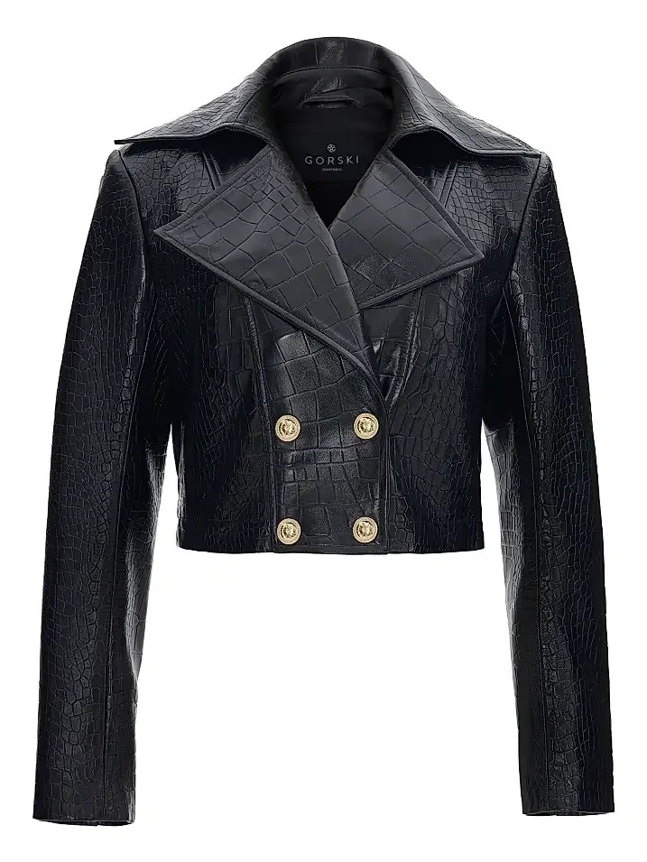 Women's Select Nappa Leather Croco Embossed Bolero Women's Select Nappa Leather Croco Embossed Bolero