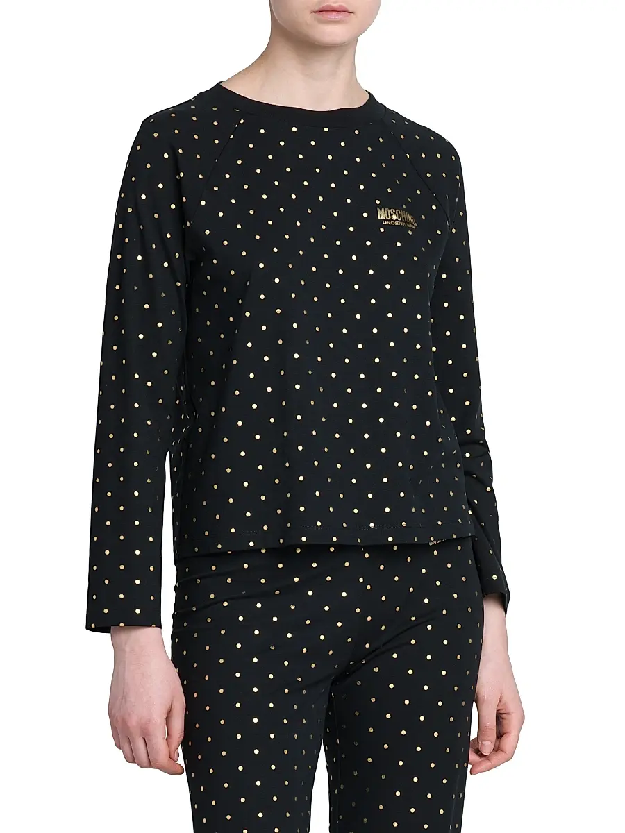 MOSCHINO Women's Fantasy Stretch-Cotton Pajama Top | Thumbnail 3