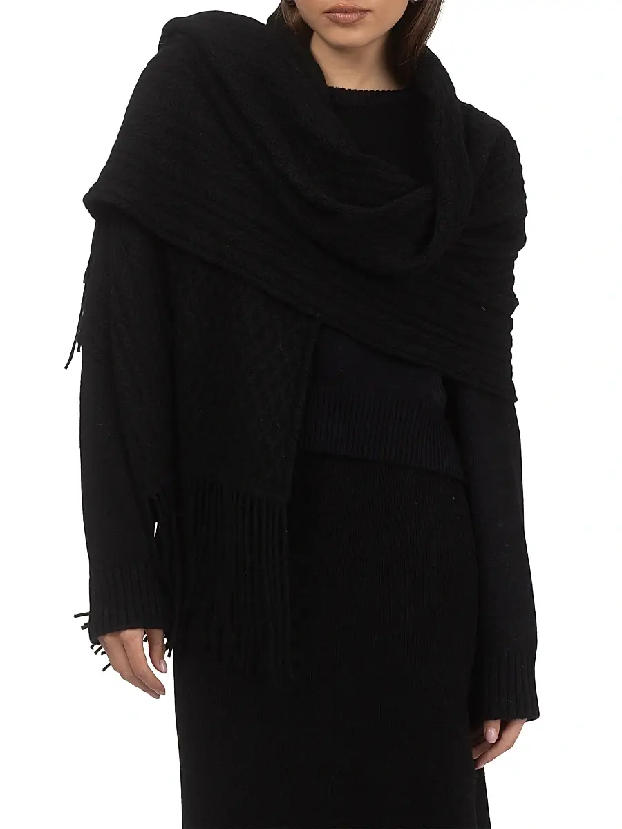 Gorski Women's Select Knit Cashmere Shawl | Thumbnail 2 Gorski Women's Select Knit Cashmere Shawl | Thumbnail 2