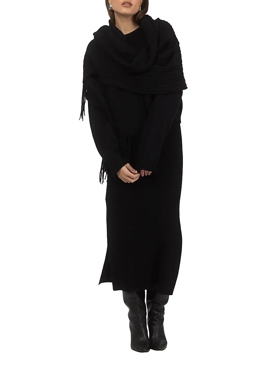 Gorski Women's Select Knit Cashmere Shawl | Thumbnail 4 Gorski Women's Select Knit Cashmere Shawl | Thumbnail 4