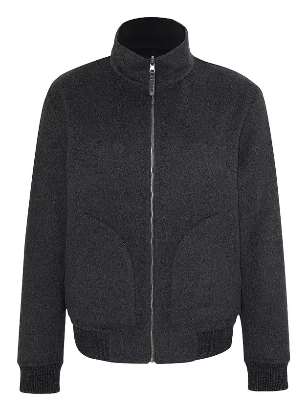 Men's Reversible Select Cashmere and Wool Jacket - Gray Black