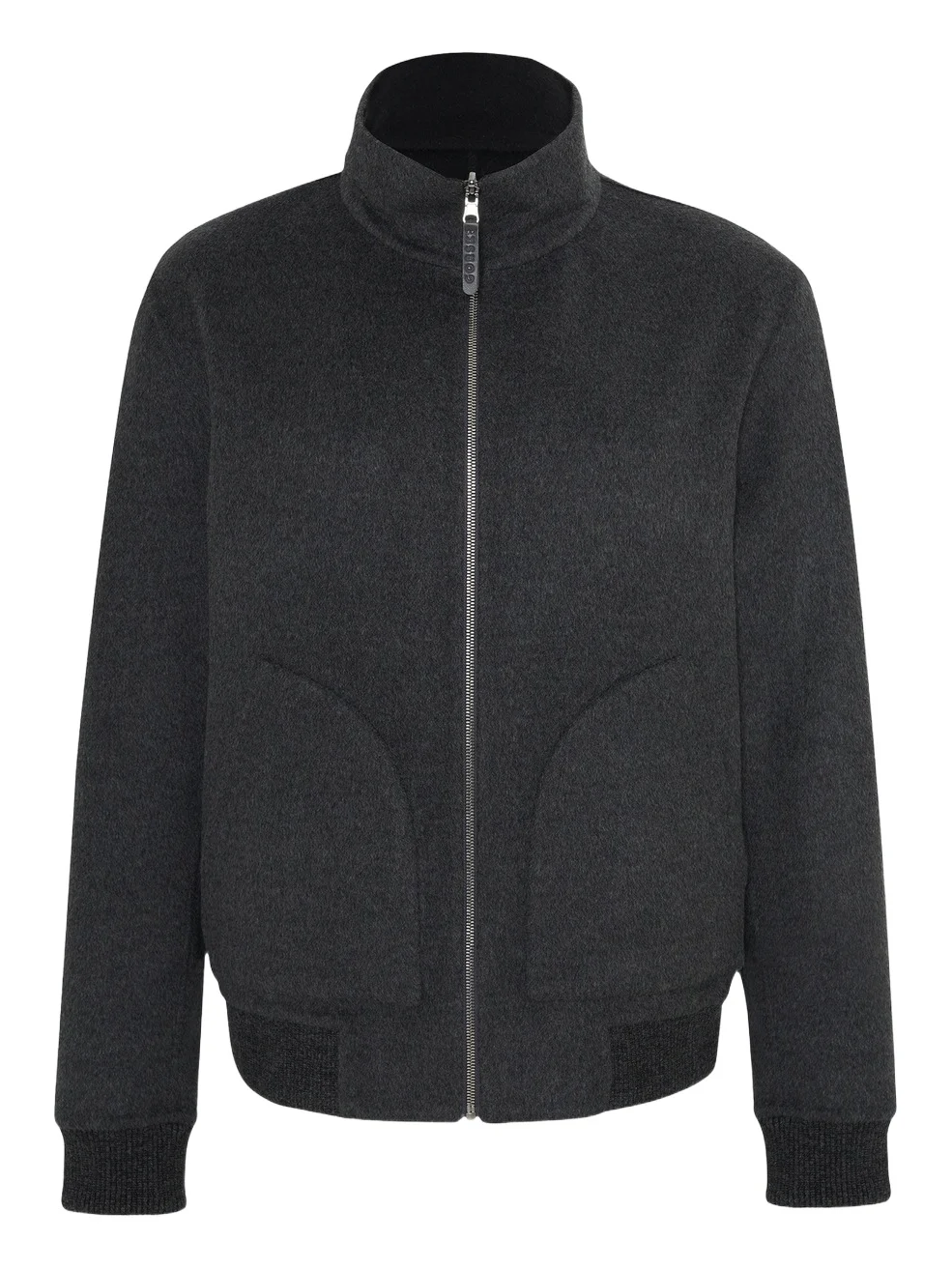 Men's Reversible Select Cashmere and Wool Jacket - Gray Black Men's Reversible Select Cashmere and Wool Jacket - Gray Black