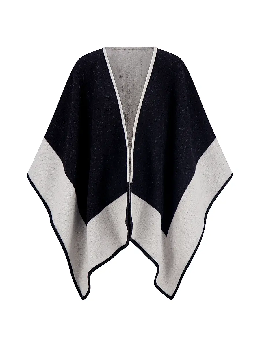 Gorski Women's Reversible Select Wool Cape - Black | Image 1 Gorski Women's Reversible Select Wool Cape - Black | Image 1