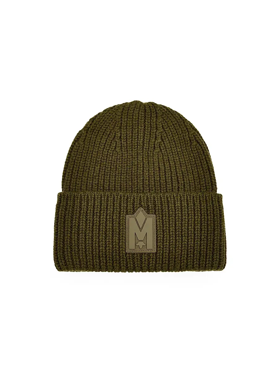 Mackage Men's Jude Wool-Blend Beanie - Olive | Image 1 Mackage Men's Jude Wool-Blend Beanie - Olive | Image 1