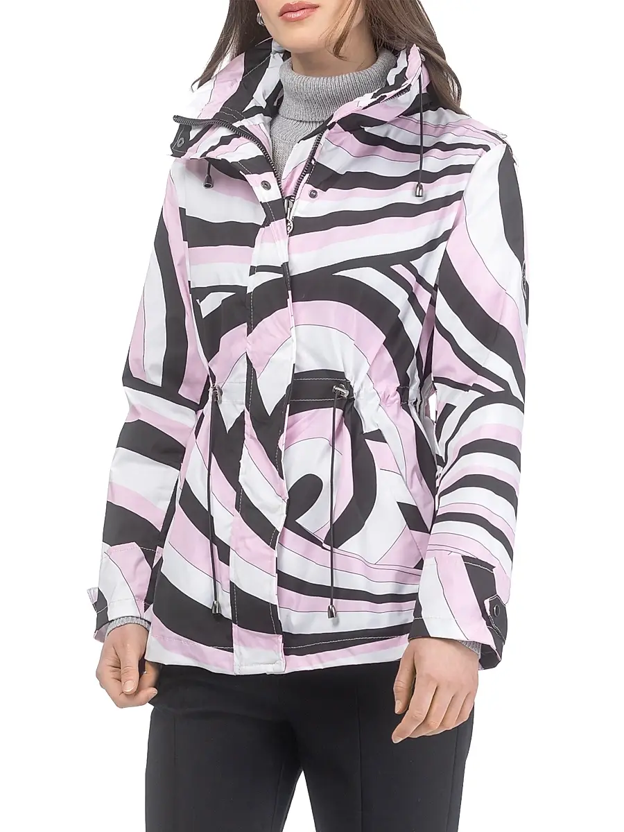 Gorski Women's Lightweight Jacket with Concealed Hood - Pink Swirl | Thumbnail 3 Gorski Women's Lightweight Jacket with Concealed Hood - Pink Swirl | Thumbnail 3