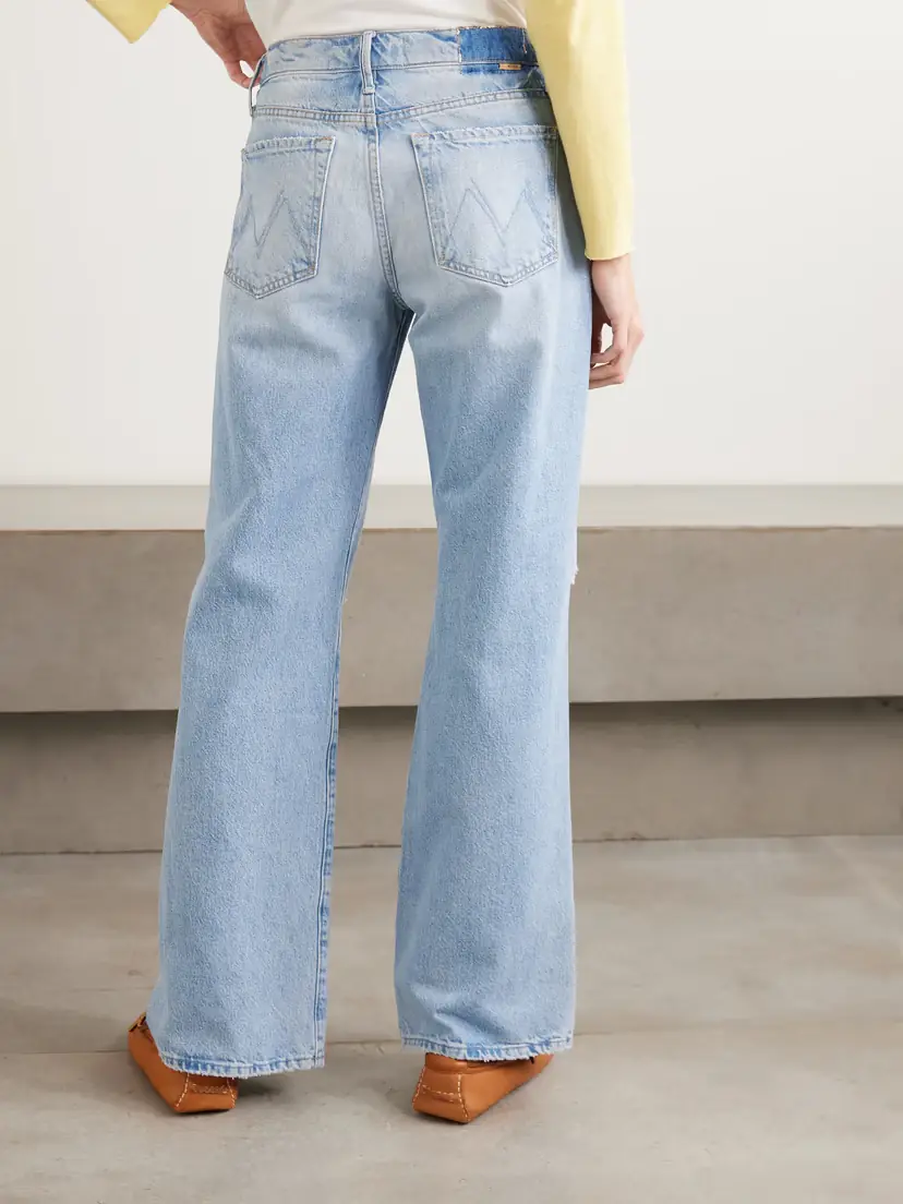 Mother The Mid Rise Maven Sneak Distressed Straight-leg Jeans | Thumbnail 4