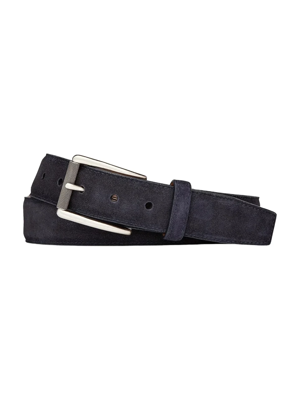 W. Kleinberg Men's Suede Plated-Buckle Belt