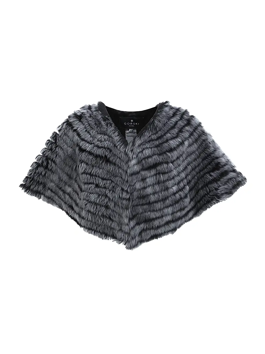 Gorski Women's Toscana Shearling Lamb Layered Capelet - Black | Image 1 Gorski Women's Toscana Shearling Lamb Layered Capelet - Black | Image 1
