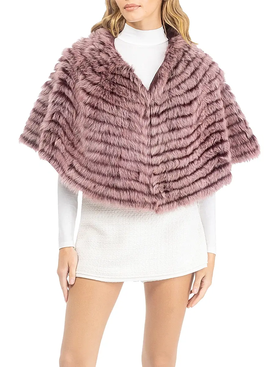 Gorski Women's Toscana Shearling Lamb Layered Capelet | Thumbnail 2