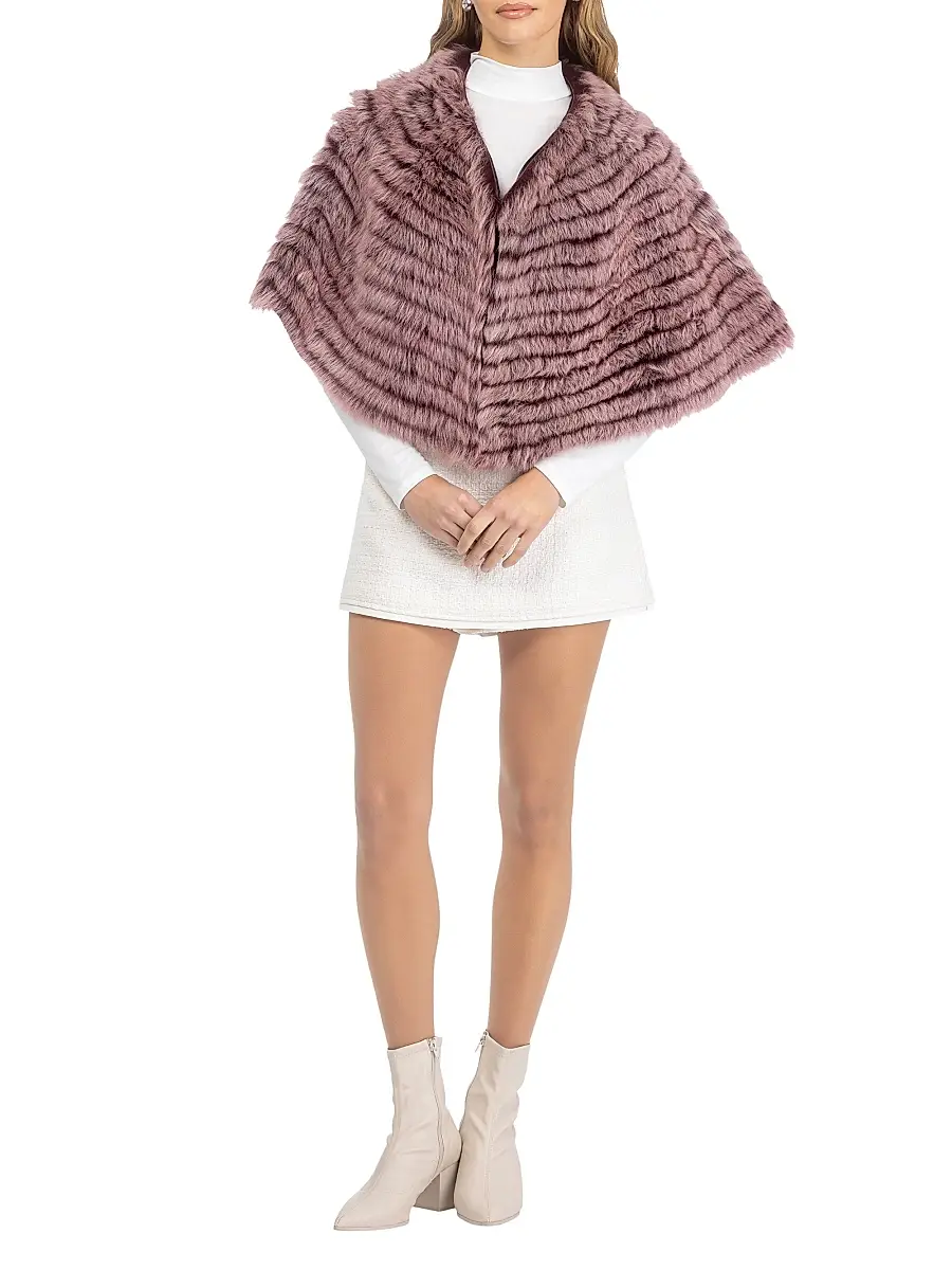 Gorski Women's Toscana Shearling Lamb Layered Capelet | Thumbnail 5
