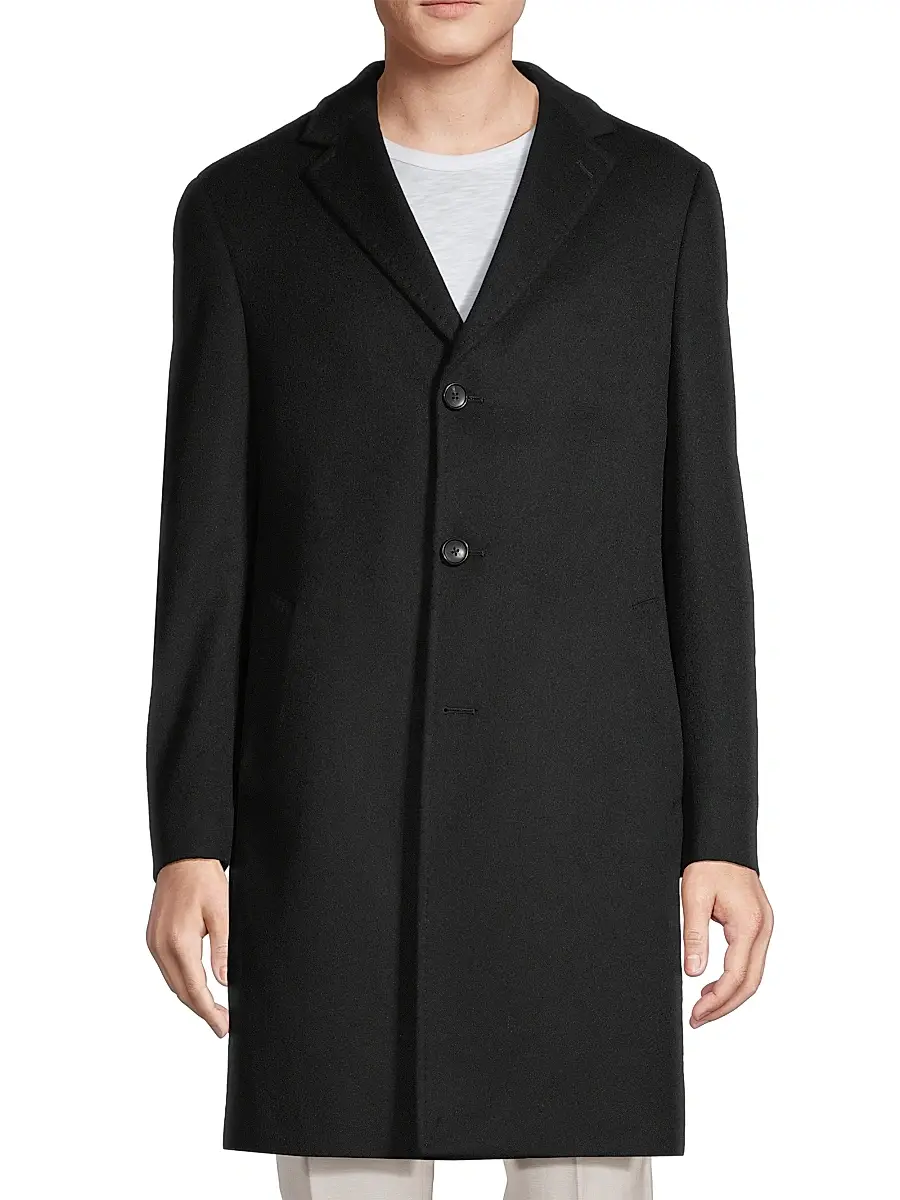 Cardinal Of Canada Men's Pierre Cashmere Topcoat | Thumbnail 3 Cardinal Of Canada Men's Pierre Cashmere Topcoat | Thumbnail 3