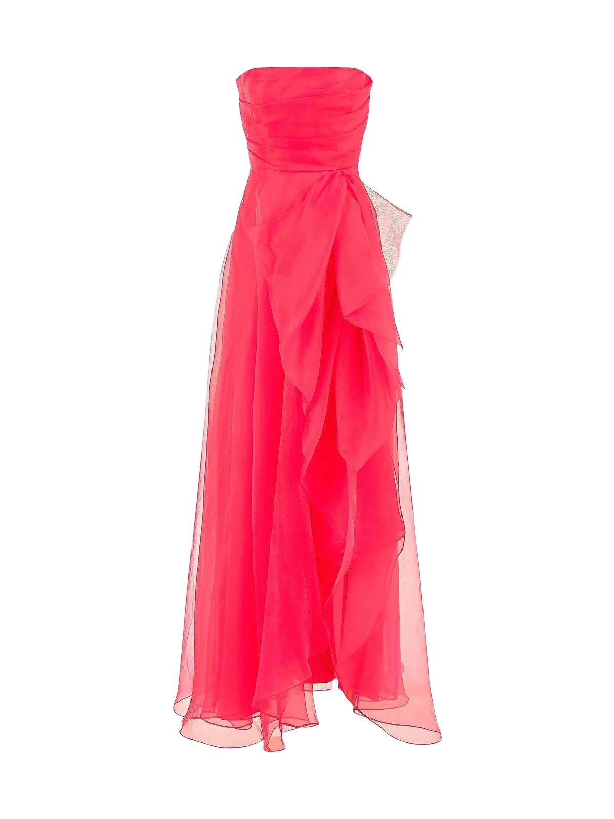 THEIA Women's Teresa Draped Tulle Gown