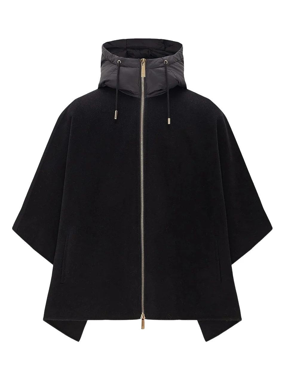Gorski Women's Select Cashmere and Wool Blend Cape with Down Filled Hood