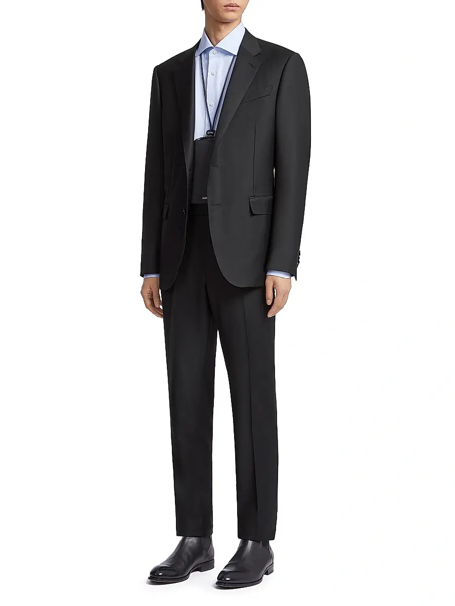Zegna Men's Sea Island Cotton Long-Sleeve Tailoring Shirt | Thumbnail 5 Zegna Men's Sea Island Cotton Long-Sleeve Tailoring Shirt | Thumbnail 5