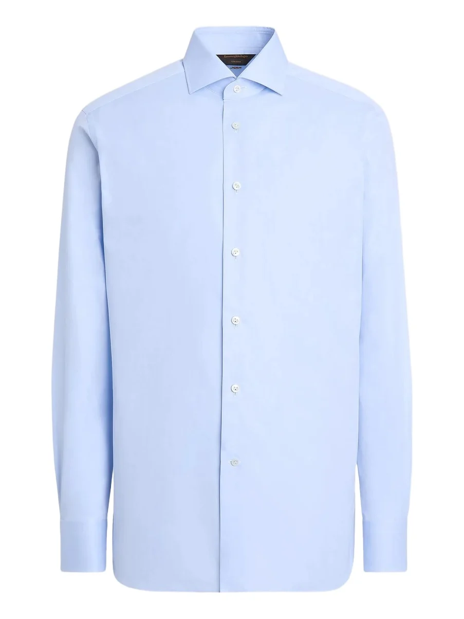 Zegna Men's Sea Island Cotton Long-Sleeve Tailoring Shirt