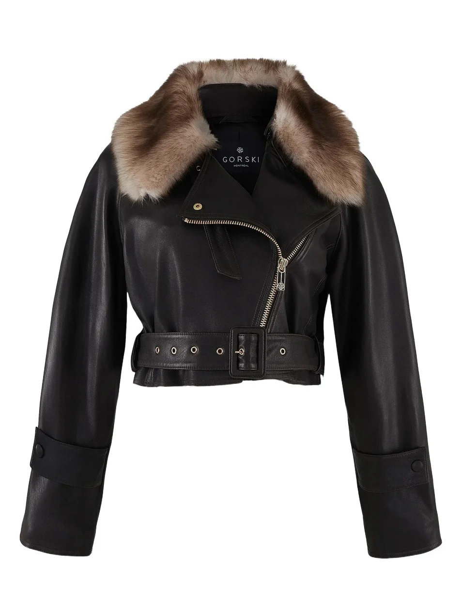 Gorski Women's Select Nappa Leather Jacket with Detachable Toscana Lamb Collar