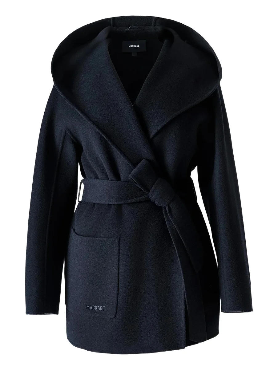 Women's Paya Double-Face Wool Bathrobe Wrap Coat