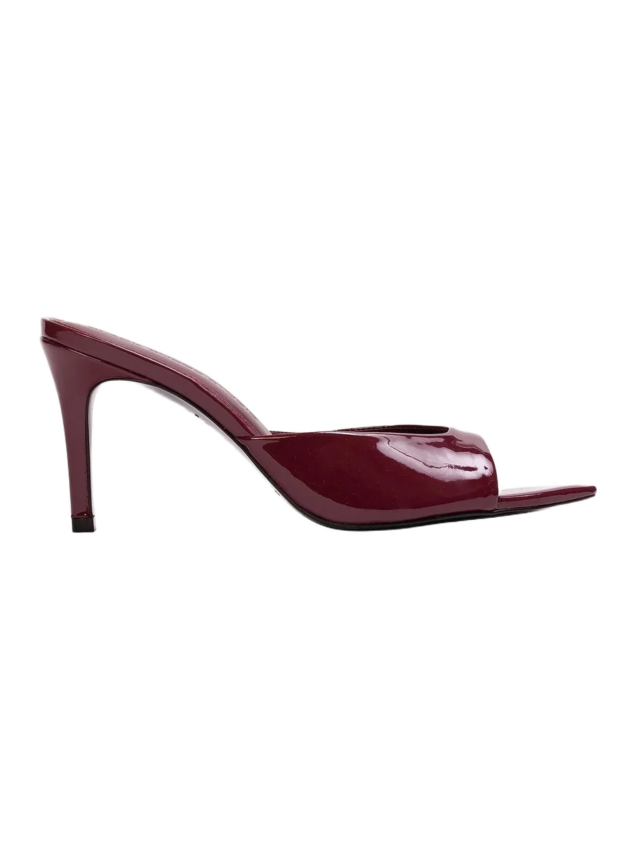 Black Suede Studio Women's Brea 80MM Patent Leather Mules