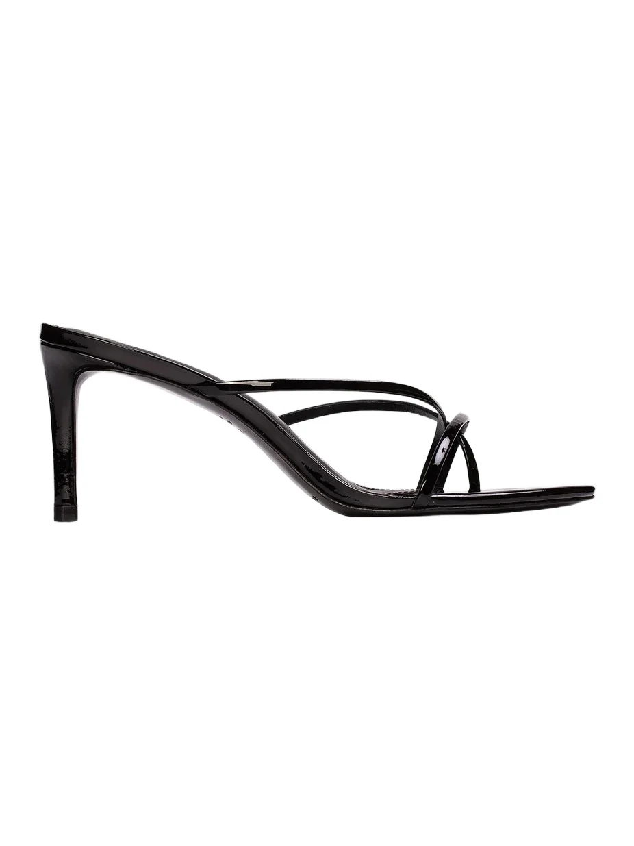 Black Suede Studio Women's Carla 65MM Patent Leather Sandals