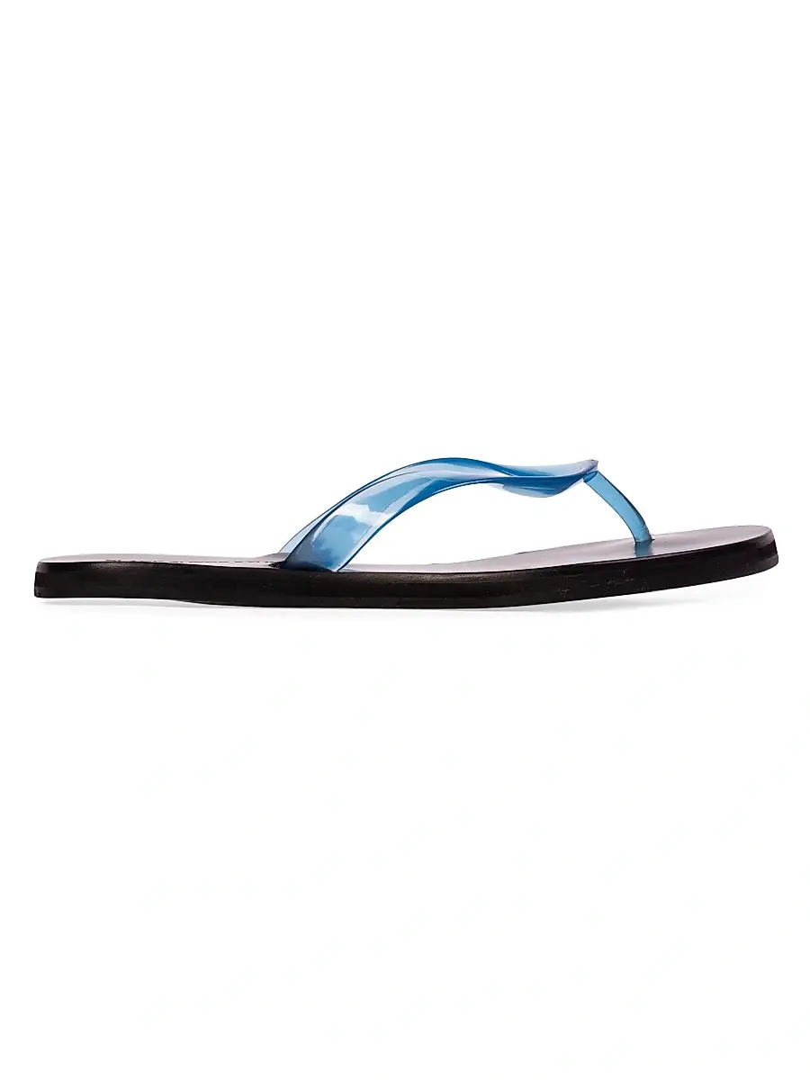 Black Suede Studio Women's Jeli PVC Flip Flops - Blue Pvc | Image 1 Black Suede Studio Women's Jeli PVC Flip Flops - Blue Pvc | Image 1