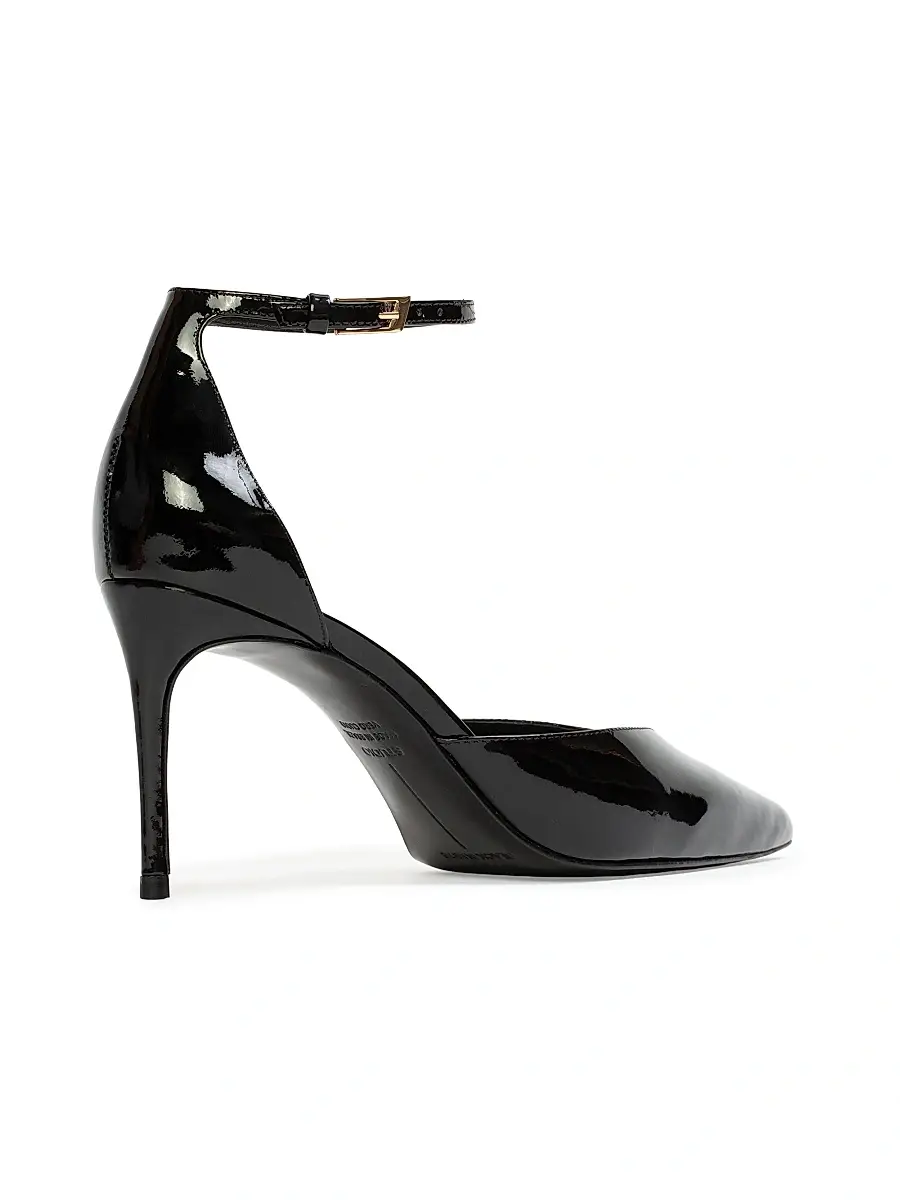 Black Suede Studio Women's Darcie 80MM Patent Pumps | Thumbnail 3 Black Suede Studio Women's Darcie 80MM Patent Pumps | Thumbnail 3